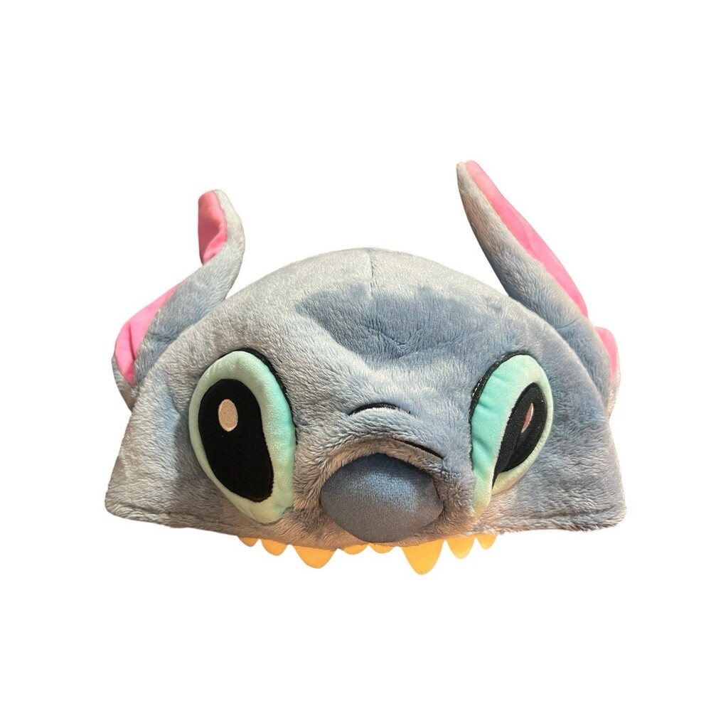Disney Parks Stitch Character Head Plush Hat Adult Size Adjustable Hat  NWOT